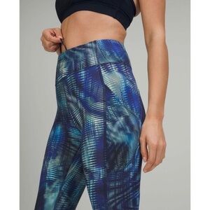 Lululemon Invigorate High-Rise Tight 28" Foil Shapeshifter Flux Blue Size 2